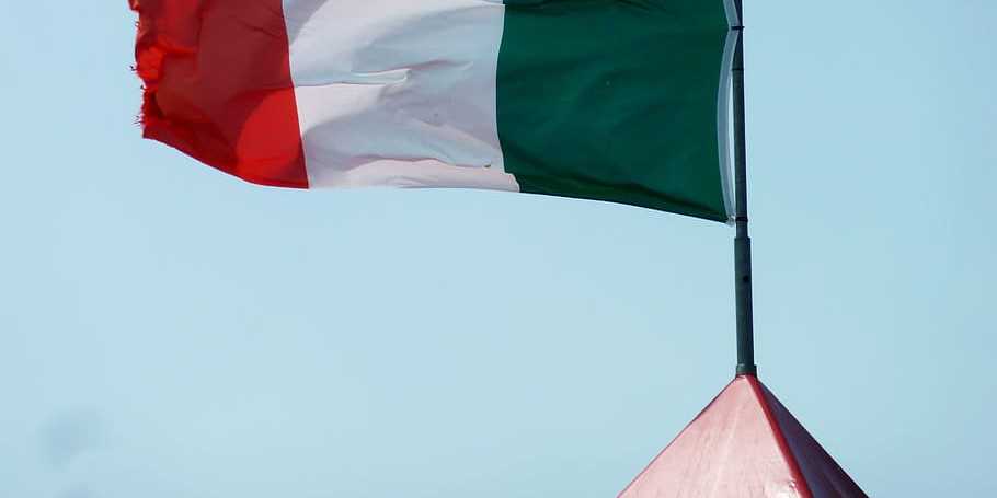 Italian Flag on a rooftop