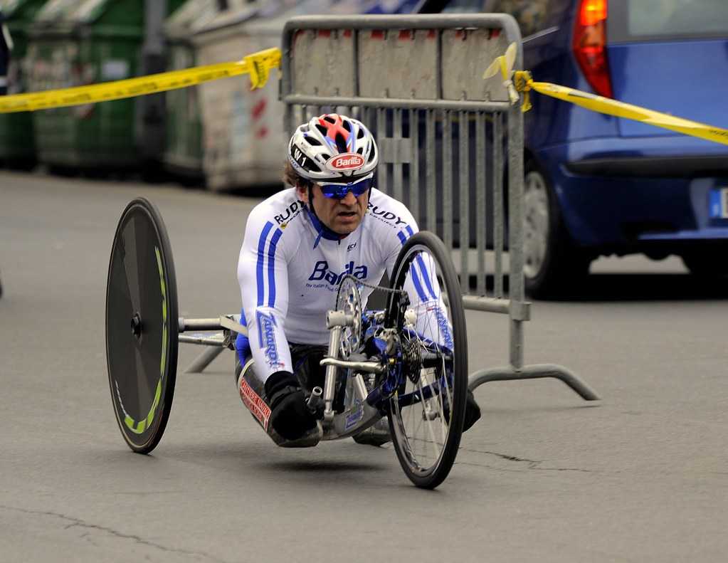 Alex Zanardi during the Rome Marathon